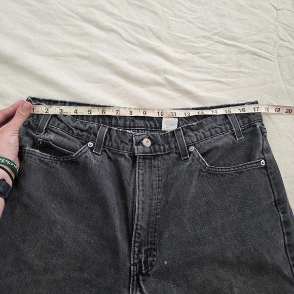 Vintage Levis 550 Fit Faded Black Jeans Orange Tab 34 Inch Waist 38×32 - Picture 9 of 11